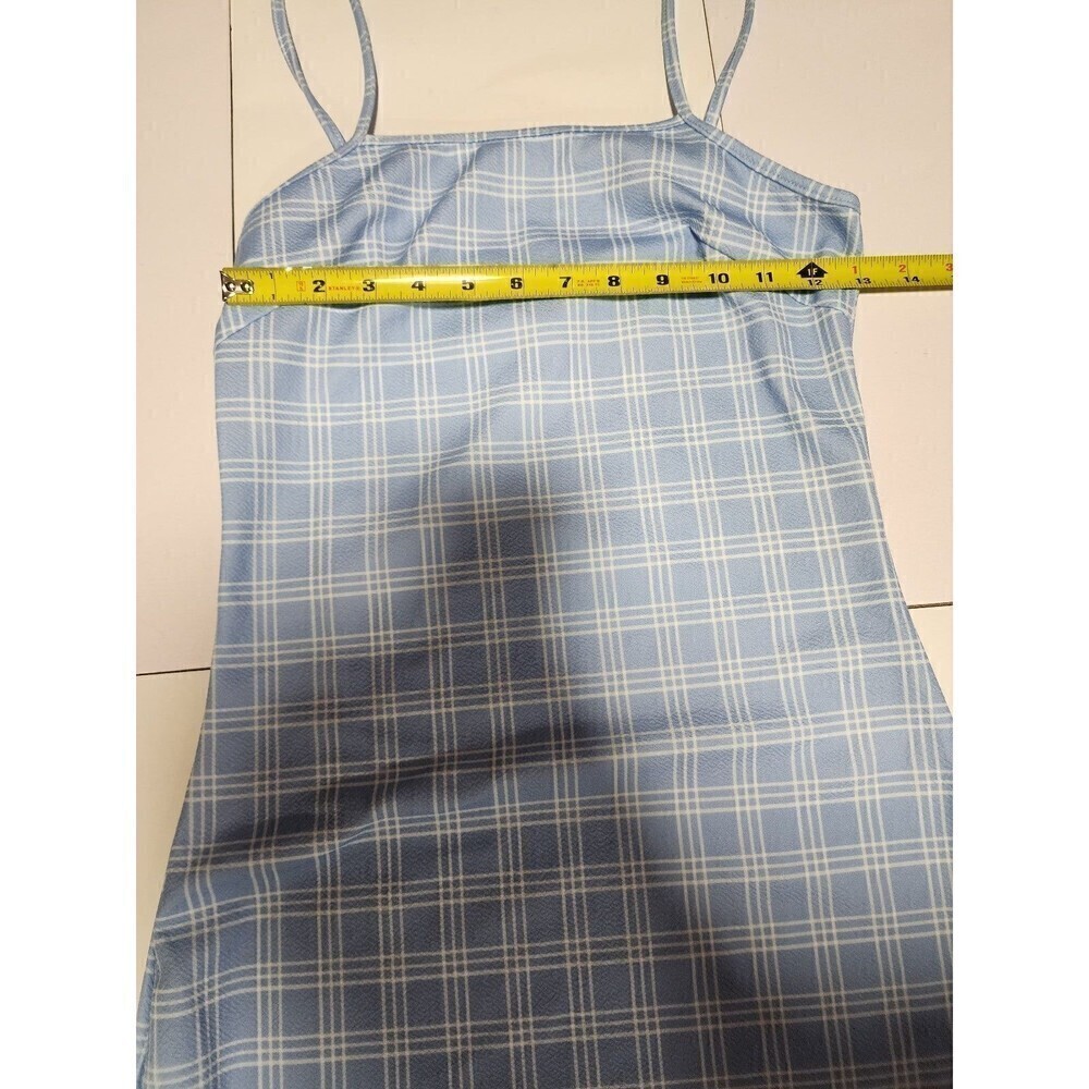 Women’s Blue and White Plaid Slip Dress | Size Small | Classic Summer Dress | NW - Picture 5 of 8